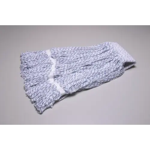 BLUE & WHITE LOOPED-END FINISHING MOP HEAD LARGE